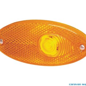 Hella Sidemarkerinslys Ovalt 102x85x40mm Oransje